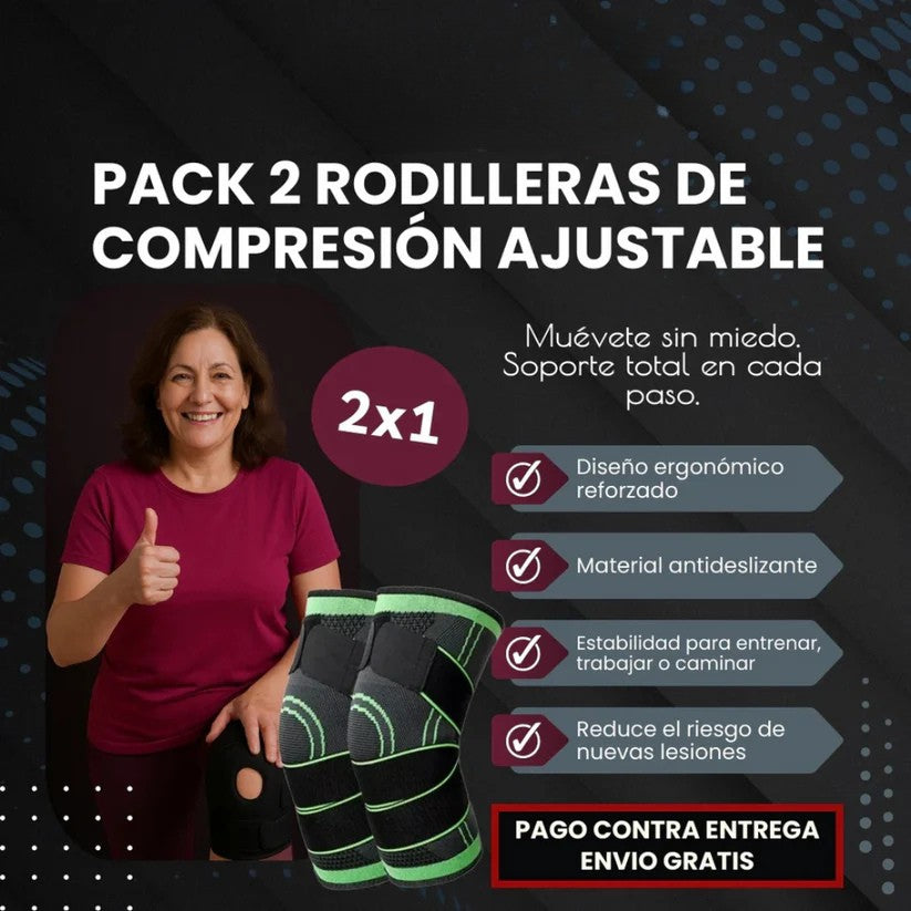 Rodilleras de Compresión Ajustable 🥇