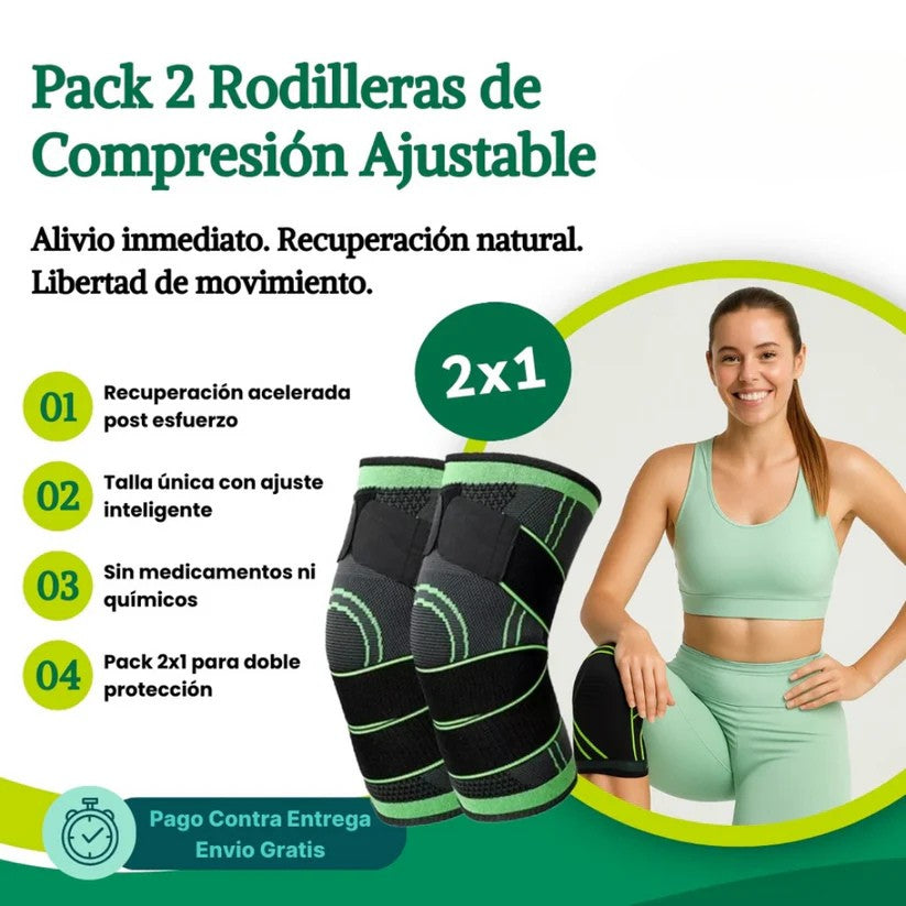 Rodilleras de Compresión Ajustable 🥇